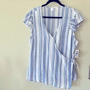Old Navy Wrap Blouse NWT size large